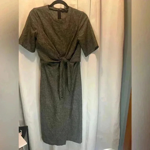 Zara Woman’s Gray wool blend Midi Dress Size xs - Picture 3 of 10